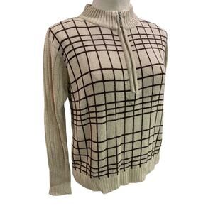 Small Fia Italia Handloomed Womens 1/2 Zip Sweater Vintage 1990s Soft